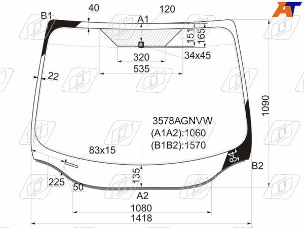 Стекло лобовое (Молдинг) Ford Focus 10-19