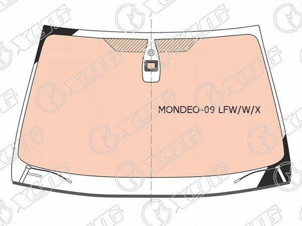 Стекло лобовое (Обогрев полный / Датчик дождя / Молдинг) Ford Mondeo 10-15