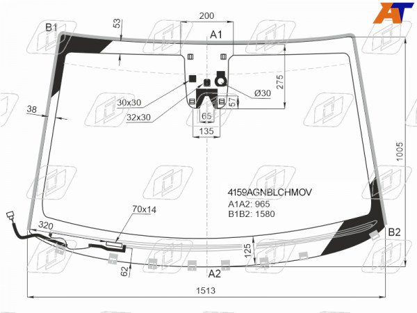 Стекло лобовое с обогревом щеток + дд +д /запотевания + камера HYUNDAI TUCSON 15-21