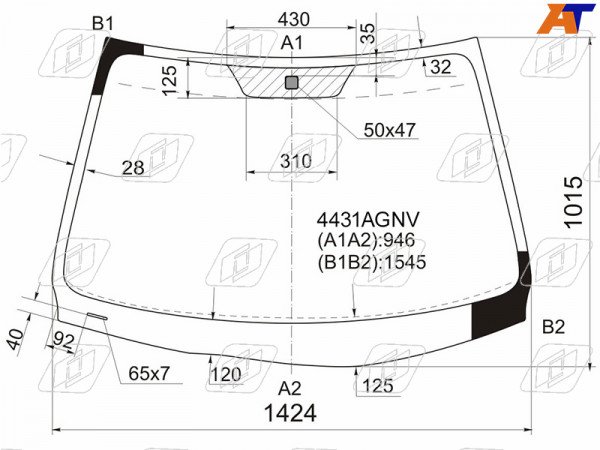 Стекло лобовое Kia Ceed 06-10
