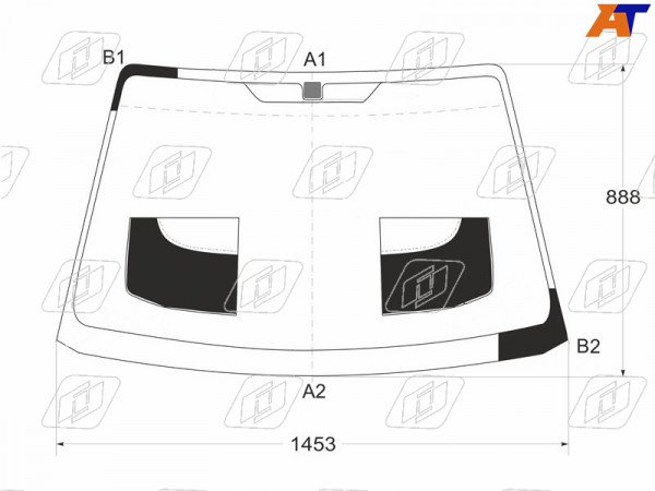 Стекло лобовое Kia Spectra 00-11  / Shuma 97-04