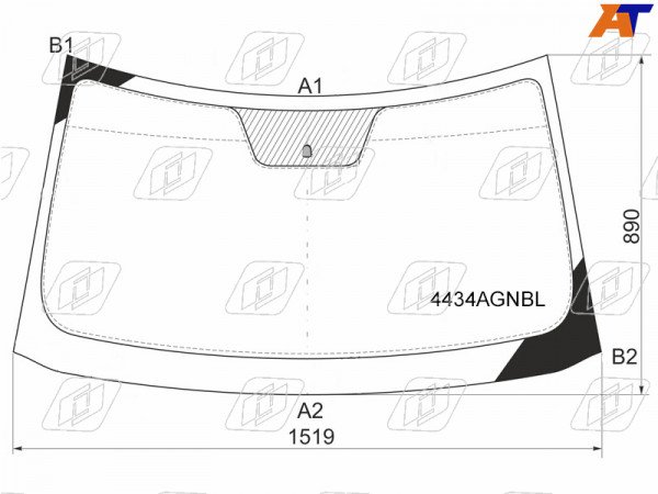 Стекло лобовое Kia Soul 08-14