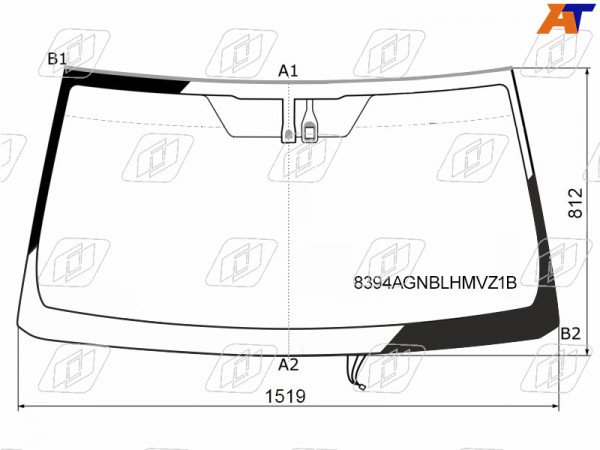 Стекло лобовое (Обогрев щеток / Датчик дождя / Молдинг) Toyota Land Cruiser Prado (J150) 09-20  / Lexus GX 09-19