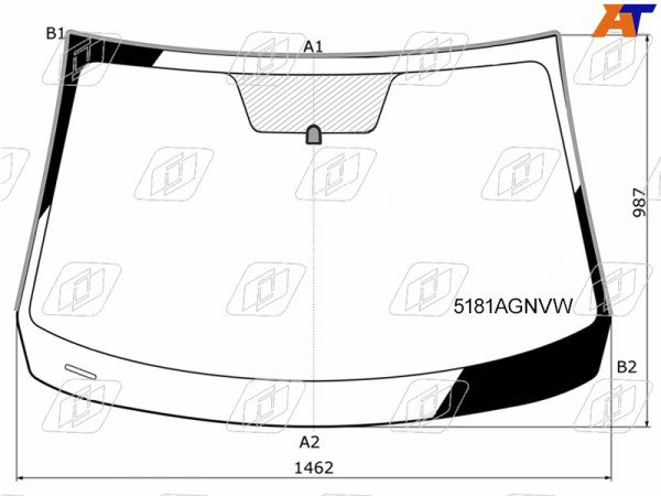 Стекло лобовое (Молдинг) Mazda 3 13-19  / Axela 13-19