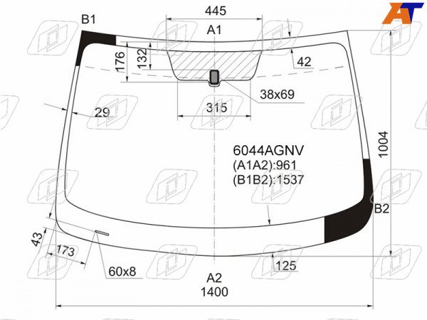 Стекло лобовое Nissan Qashqai 06-13  / Dualis 07-14