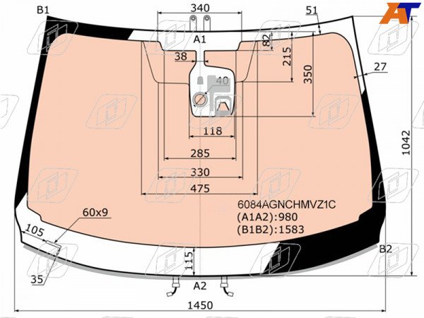 Стекло лобовое (Обогрев полный / Камера / Датчик дождя / Молдинг) Nissan Qashqai 13-19