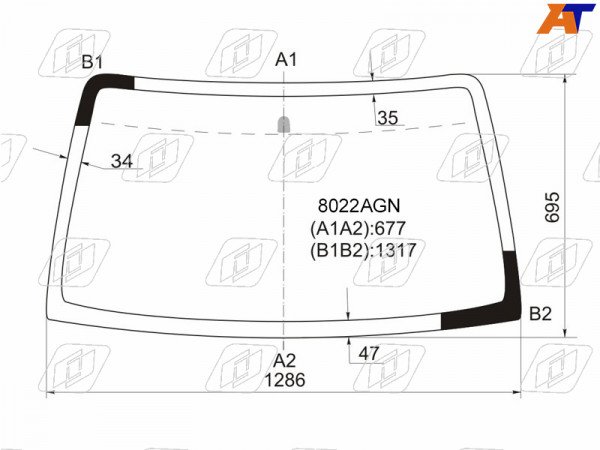 Стекло лобовое Suzuki Jimny 98-19  / Jimny Sierra 02-18