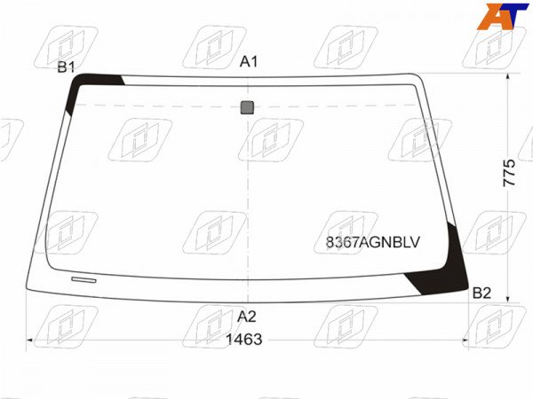 Стекло лобовое Toyota Hilux Pick Up 04-15  / Fortuner 04-15
