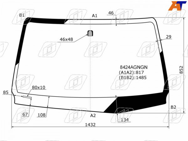 Стекло лобовое Toyota Hilux Pick Up 15-  / Fortuner 15-