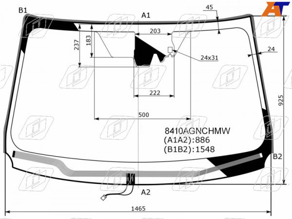Стекло лобовое (Обогрев щеток / Камера / Датчик дождя / Молдинг) Toyota RAV4 (XA40) 12-19