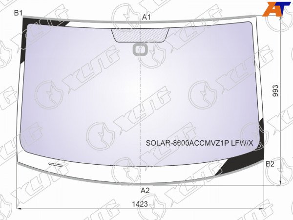 Стекло лобовое атермальное + дд VOLKSWAGEN GOLF V 3 /5D HBK 05-08 /GOLF VI 08-12 (Solar-X защита от ул