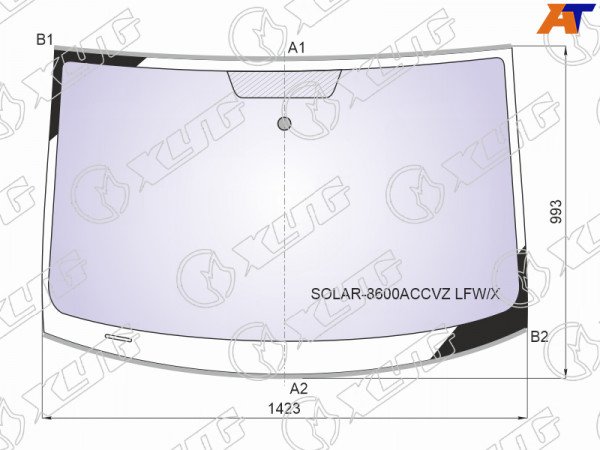 Стекло лобовое атермальное VOLKSWAGEN GOLF V 3 /5D HBK 05-08 /GOLF VI 8-12 (Solar-X защита от ультрафи