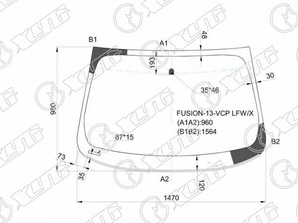 Стекло лобовое FORD MONDEO 4 /5D 14-