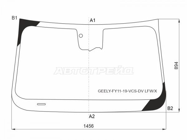 Стекло лобовое (Камера / Датчик дождя) Geely Tugella 19-23  / Knewstar 001 24-