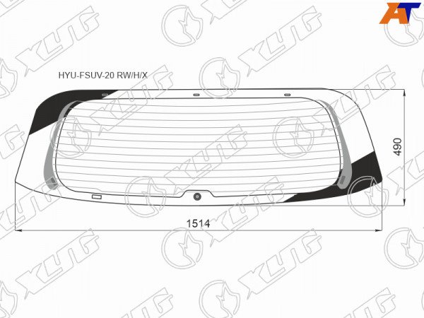 Стекло заднее с обогревом HYUNDAI PALISADE 20-