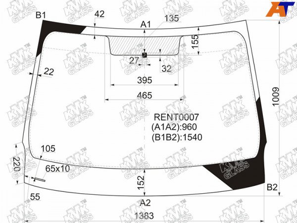Стекло лобовое RENAULT FLUENCE 10-17 /RENAULT MEGANE 5D HBK /WGN 08-16