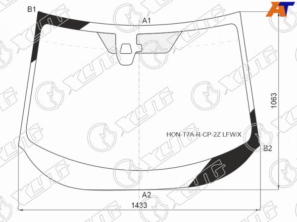 Стекло лобовое (Две камеры / Молдинг) Honda HR-V 15-18  / Vezel 13-21