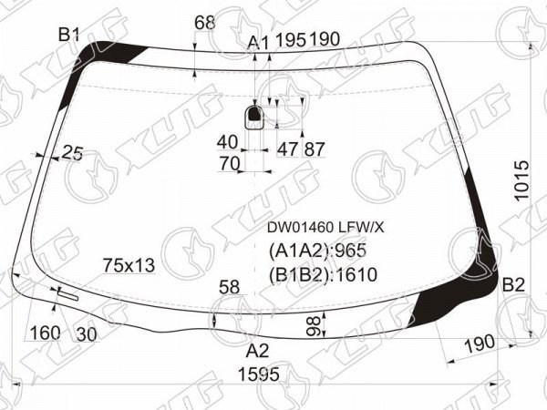 Стекло лобовое FORD TAURUS 4 /5D SED /WGN 02-07