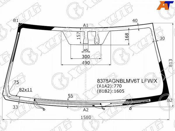 Стекло лобовое (Датчик дождя) Toyota Land Cruiser (J200) 15-21  / Lexus LX 15-23