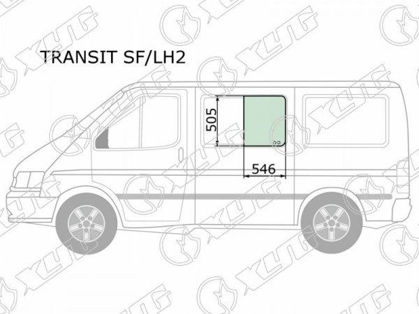 Стекло кузова переднее левое N2 FORD TRANSIT 86-00