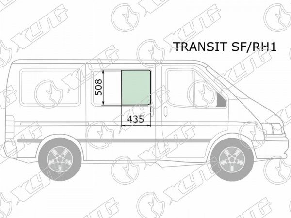 Стекло кузова переднее правое N1 FORD TRANSIT 86-00