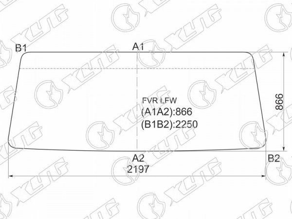 Стекло лобовое Foton Auman 06-  / Isuzu Forward 85-06