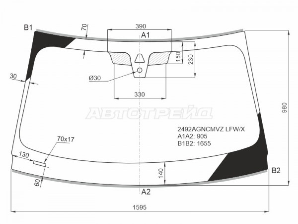Стекло лобовое (Камера / Датчик дождя / Молдинг) BMW X5 18-  / X7 18-