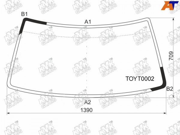 Стекло лобовое TOYOTA 4-RUNNER /HILUX SURF 88-95 /GREAT WALL SAILOR SAFE 02-10