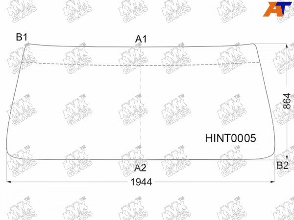 Стекло лобовое в резинку HINO RANGER STANDARD BODY 89-