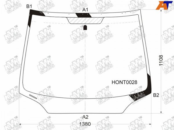 Стекло лобовое HONDA CIVIC 4D 05-11