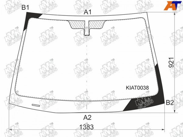 Стекло лобовое KIA RIO II 4 /5D 09-11