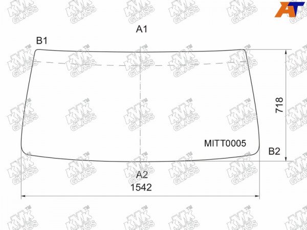 Стекло лобовое в резинку MITSUBISHI CANTER STANDART BODY 94-03