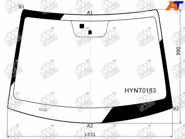 Стекло лобовое (Датчик дождя / Место под датчик запотевания) Hyundai Elantra 15-20