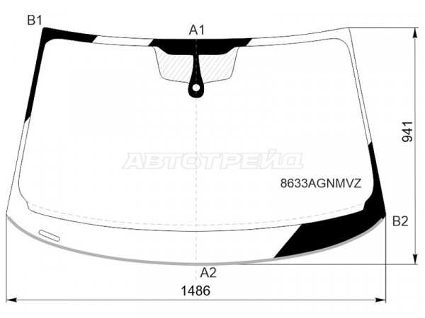 Стекло лобовое (Датчик дождя / Молдинг) Audi A5 16-  / S5 17-