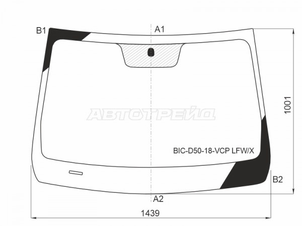 Стекло лобовое BAIC U5 Plus 21-