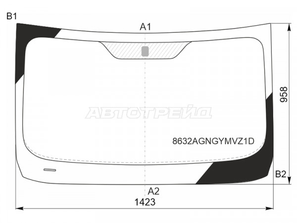 Стекло лобовое BAIC X35 23-