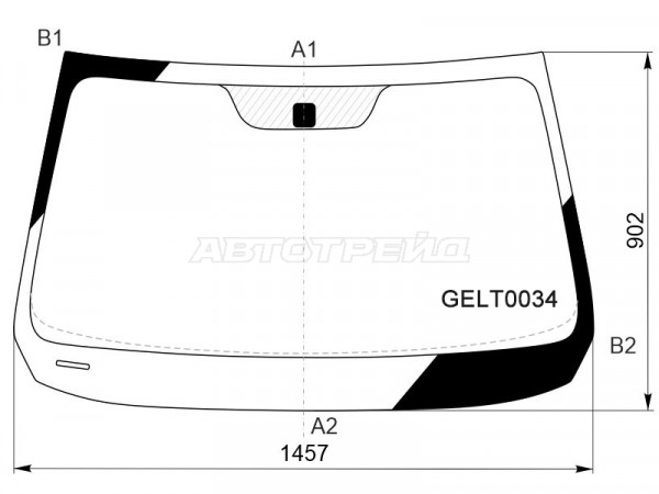 Стекло лобовое Belgee X70 24-  / Geely Atlas Pro 21-