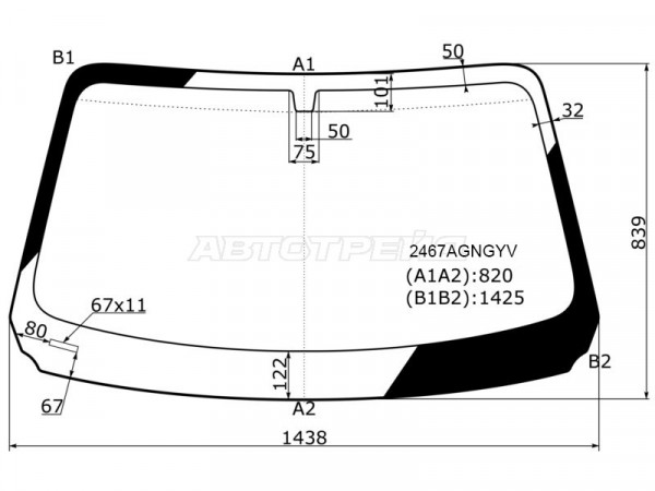 Стекло лобовое BMW 1-Series 11-19  / 2-Series 14-