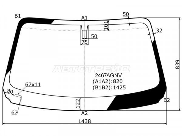 Стекло лобовое BMW 1-Series 11-19  / 2-Series 14-
