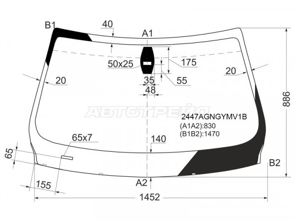 Стекло лобовое (Датчик дождя) BMW 3-Series 05-14  / M3 06-13