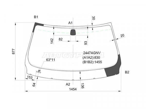 Стекло лобовое BMW 3-Series 05-14  / M3 06-13