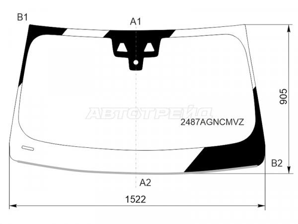 Стекло лобовое (Две камеры / Датчик дождя / Молдинг) BMW X3 17-24