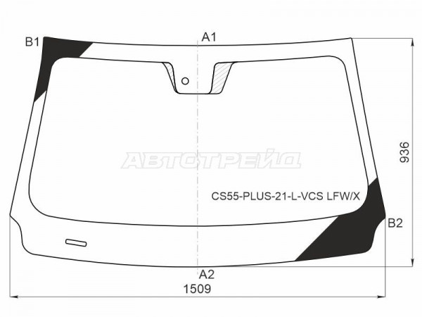 Стекло лобовое (Датчик дождя) Changan CS55 PLUS 21-  / Qiyuan Nevo Q05 23-