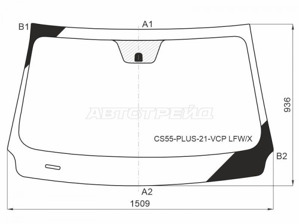 Стекло лобовое Changan CS55 PLUS 21-  / Qiyuan Nevo Q05 23-