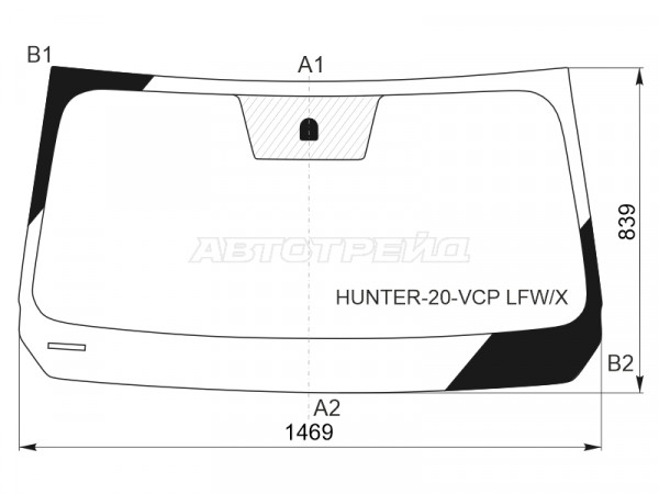 Стекло лобовое Changan Hunter Plus 22-