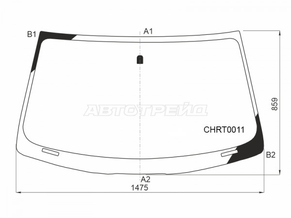 Стекло лобовое Chery Tiggo T11 13-16  / Tiggo 3 14-20