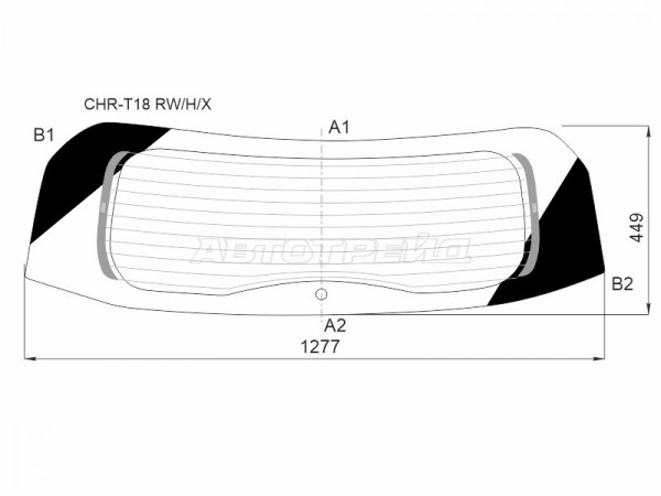 Стекло заднее (Цвет зеленый / Обогрев) Chery Tiggo 7 Pro 19-24  / Tiggo 7 Pro Max 22-