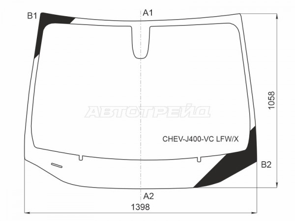 Стекло лобовое Chevrolet Cruze 15-19  / Opel Astra 15-