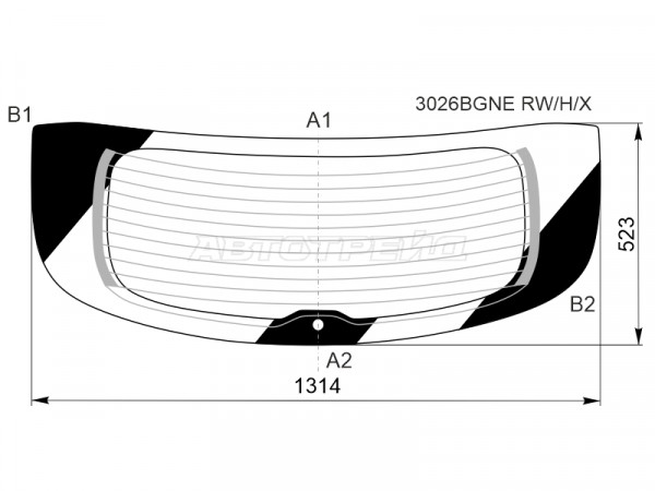 Стекло заднее (Цвет зеленый / Обогрев / 5D WGN) Chevrolet Cruze 09-15