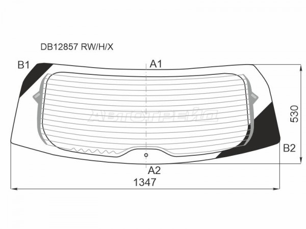 Стекло заднее (Цвет зеленый / Обогрев) Chevrolet Equinox 17-